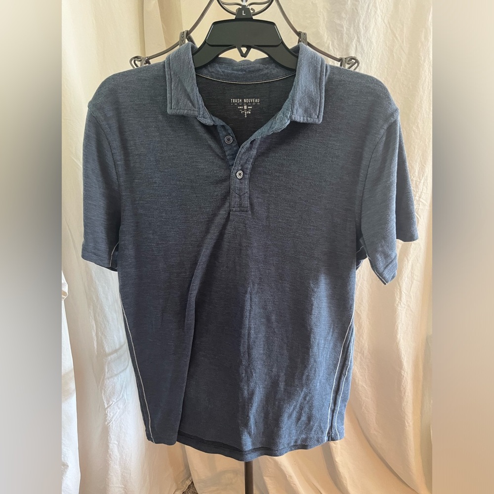Dark blue polo shirt